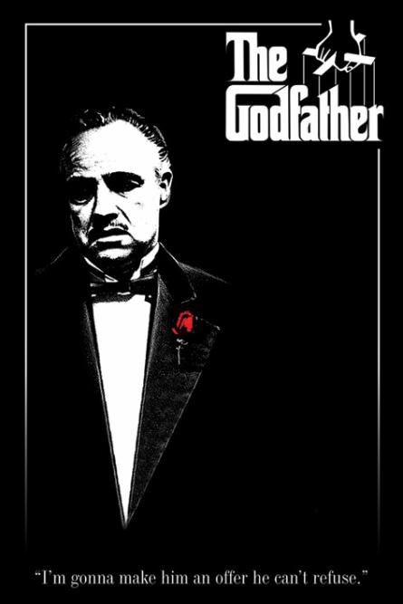 Крестный Отец (Красная Роза) / The Godfather (Red Rose) (ps-00320) Постер/Плакат - Стандартный (61x91.5см)