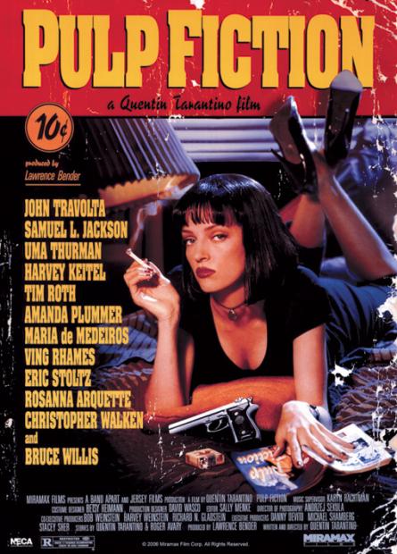 Кримінальне Чтиво / Pulp Fiction (Cover) (ps-001489) Постер/Плакат - Мега (100x140см)