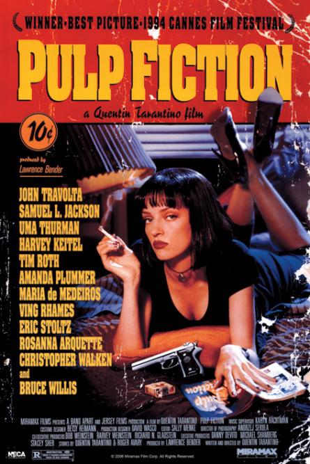 Криминальное Чтиво / Pulp Fiction (Cover) (ps-00788) Постер/Плакат - Стандартный (61x91.5см)
