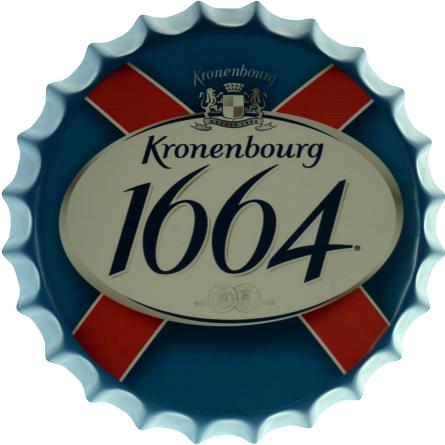 Kronenbourg 1664 (ms-001715) Металлическая табличка - 35см (кришка)