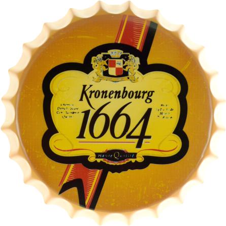 Kronenbourg 1664 (Orange) (ms-002033) Металлическая табличка - 35см (кришка)