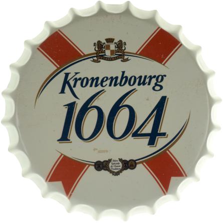 Kronenbourg 1664 (White) (ms-002037) Металева табличка - 35см (кришка)