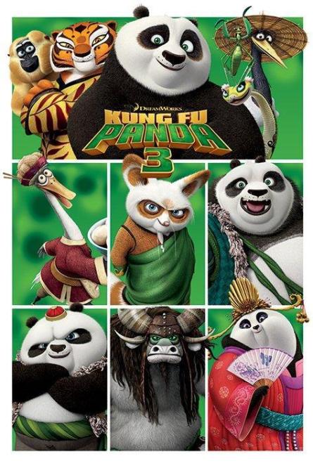 Кунг-фу Панда 3 (Персонажі) / Kung Fu Panda 3 (Characters) (ps-00150) Постер/Плакат - Стандартний (61x91.5см)
