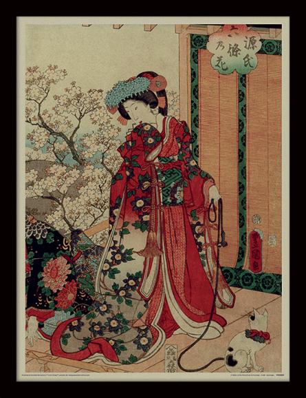 Кунисада (История Принца Гэндзи - Принцесса) / Kunisada (History of the Prince Genji - Princess) (pat-002799) Картина (в раме)