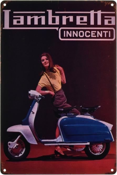 Lambretta (Innocenti) (ms-002305) Металлическая табличка - 20x30см