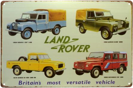 Land Rover (Самый Универсальный Автомобиль В Великобритании) (ms-00610) Металлическая табличка - 20x30см