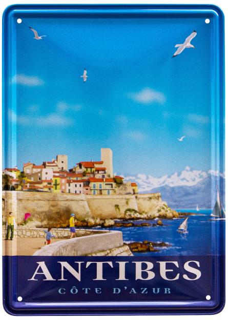 Лазурний Берег (Антіб) / Côte d'Azur (Antibes) (ms-002038) Металева табличка - 15x21см