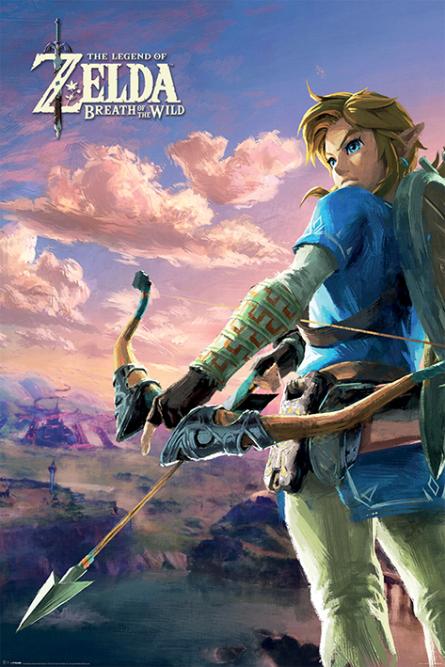 Легенда Про Зельду: Дихання Дикої Природи/ The Legend of Zelda: Breath Of The Wild (Hyrule Scene Landscape) (ps-001783) Постер/Плакат - Стандартний (61x91.5см)