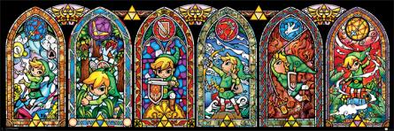 Легенда Про Зельду (Вітраж) / The Legend Of Zelda (Stained Glass) (ps-00343) Постер/Плакат - Вузький (30x91.5см)