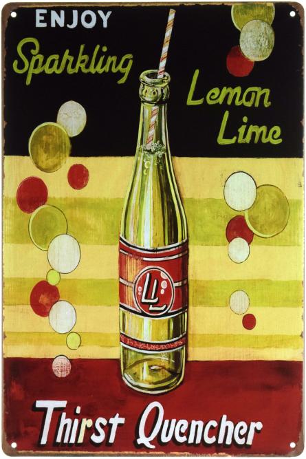 Лимон Лайм / Lemon Lime (ms-001411) Металлическая табличка - 20x30см