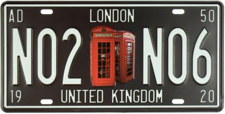 Лондон / London (N02 N06) (ms-001122) Металлическая табличка - 15x30см