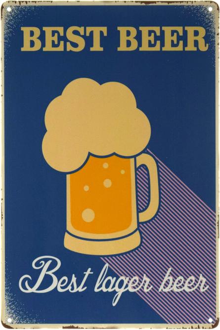 Краще Світле Пиво / Best Lager Beer (ms-002268) Металева табличка - 20x30см
