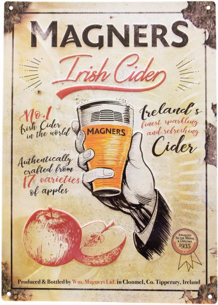 Магнерс (Ірландський Сидр) / Magners (Irish Cider) (ms-002085) Металева табличка - 30х42см