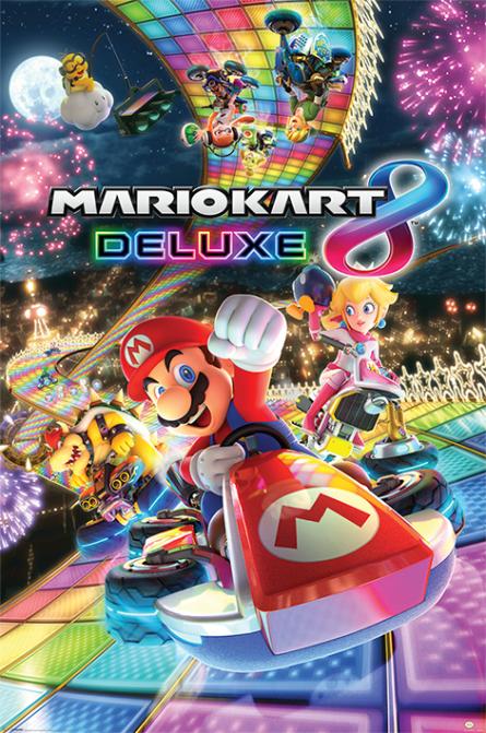 Маріо Карт 8 / Mario Kart 8 (Deluxe) (ps-00239) Постер/Плакат - Стандартний (61x91.5см)