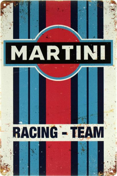 Мартини / Martini Racing - Team (ms-002735) Металлическая табличка - 20x30см