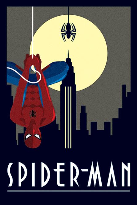 Марвел Деко (Людина-Павук) / Marvel Deco (Spider-Man Hanging) (ps-002127) Постер/Плакат - Стандартний (61x91.5см)