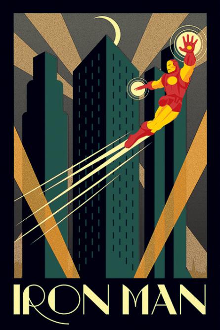 Марвел Деко (Залізна Людина) / Marvel Deco (Iron Man) (ps-002126) Постер/Плакат - Стандартний (61x91.5см)