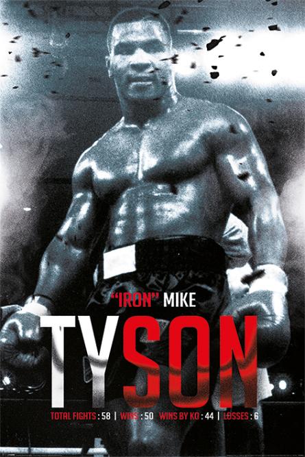 Майк Тайсон (Бокс Рекорд) / Mike Tyson (Boxing Record) (ps-00263) Постер/Плакат - Стандартний (61x91.5см)