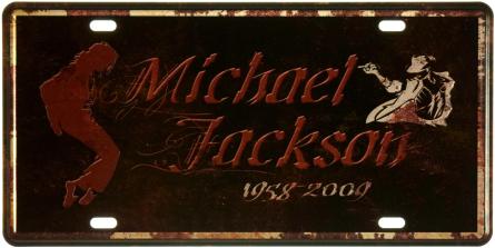 Майкл Джексон / Michael Jackson (1958-2009) (ms-002949) Металлическая табличка - 15x30см