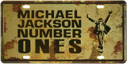 Майкл Джексон / Michael Jackson Number Ones (ms-002942) Металлическая табличка - 15x30см