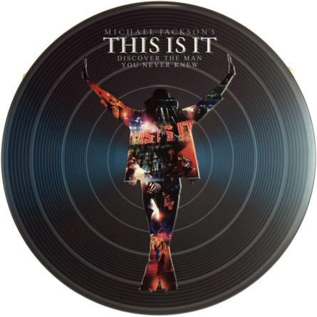 Майкл Джексон / Michael Jackson (Vinyl Look) (ms-002011) Металлическая табличка - 30см (круглая)