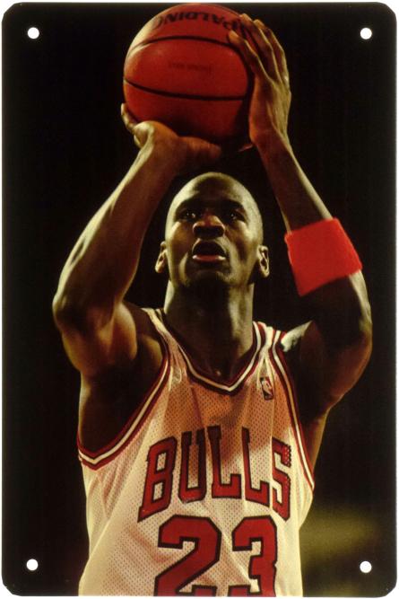 Майкл Джордан / Michael Jordan (Bulls 23) (ms-002997) Металева табличка - 20x30см