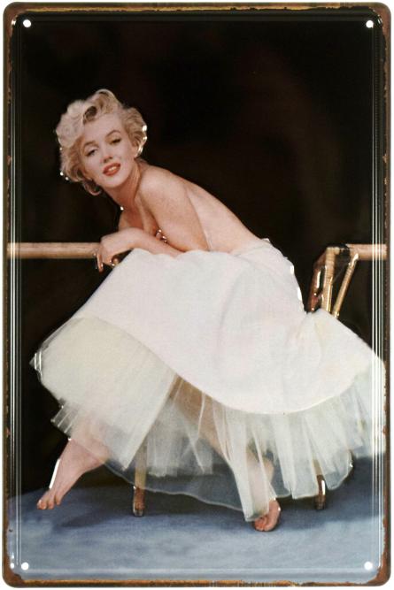 Мерілін Монро (1954) / Marilyn Monroe (ms-003235) Металева табличка - 20x30см