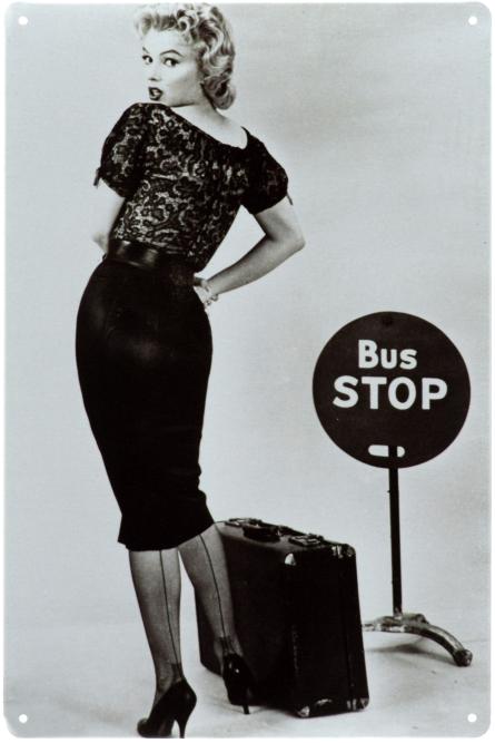 Мерілін Монро (Автобусна Зупинка) / Marilyn Monroe (Bus Stop) (ms-00956) Металева табличка - 20x30см