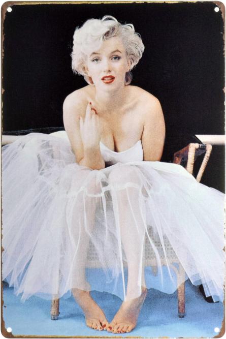 Мерілін Монро (Фото Мілтона Гріна, 1954) (ms-00392) Металева табличка - 20x30см