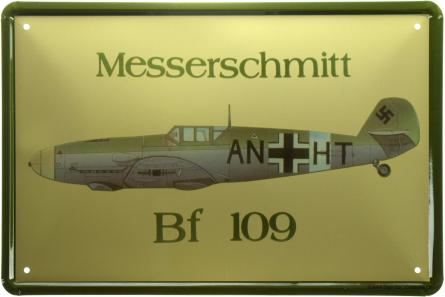 Мессершмітт / Messerschmitt Bf 109 (ms-001032) Металева табличка - 20x30см