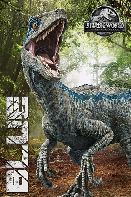Парк Юрского Периода / Jurassic World Fallen Kingdom (Blue) (ps-001768) Постер/Плакат - Стандартный (61x91.5см)