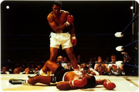 Мухаммед Алі (Кольорове Фото) / Muhammad Ali (ms-003212) Металева табличка - 20x30см