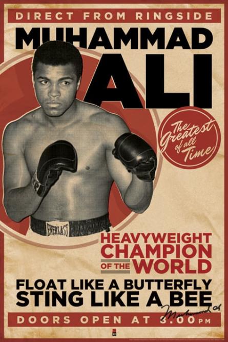Мухаммед Алі (Вінтажний Стиль) / Muhammad Ali (Vintage) (ps-0061) Постер/Плакат - Стандартний (61x91.5см)