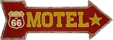 Motel (Route 66) (ms-002696) Металлическая табличка - 16x45см