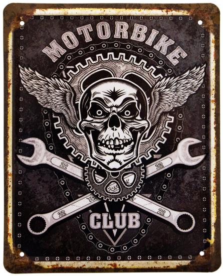 Motorbike Club (ms-002042) Металлическая табличка - 18x22см