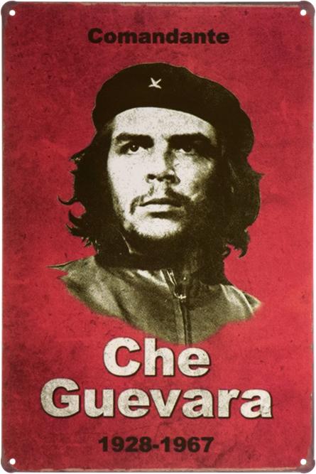 Че Гевара / Che Guevara (Comandante) (ms-001991) Металлическая табличка - 20x30см
