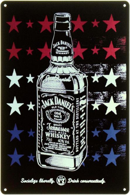 Jack Daniel's (Drink Conservatively) (ms-00852) Металлическая табличка - 20x30см