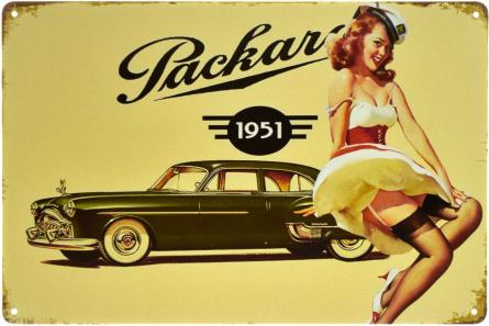 Cadillac Packard 1951 (Pin Up) (ms-00900) Металева табличка - 20x30см