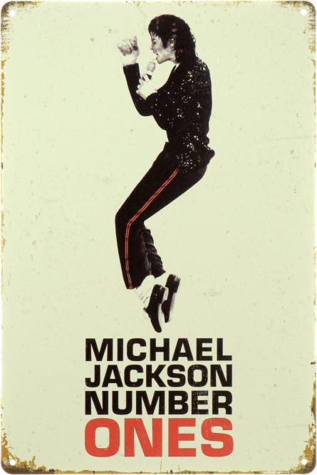 Майкл Джексон / Michael Jackson (Number Ones) (ms-00944) Металлическая табличка - 20x30см