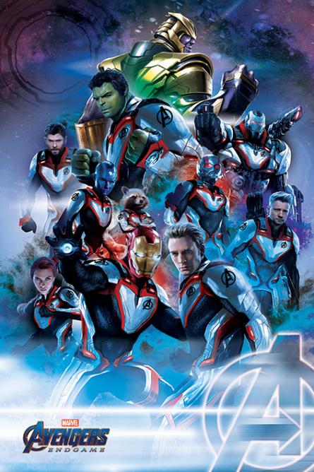 Мстители: Финал / Avengers: Endgame (Quantum Realm Suits) (ps-001756) Постер/Плакат - Стандартный (61x91.5см)