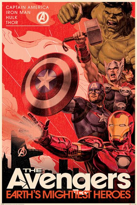 Месники (Пропаганда Героя Золотого Століття) / Avengers (Golden Age Hero Propaganda) (ps-001438) Постер/Плакат - Стандартний (61x91.5см)