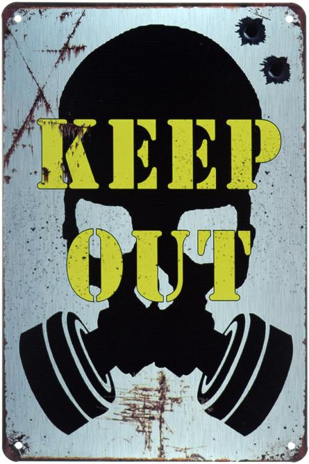 Не Вмешиваться / Keep Out (ms-00636) Металлическая табличка - 20x30см