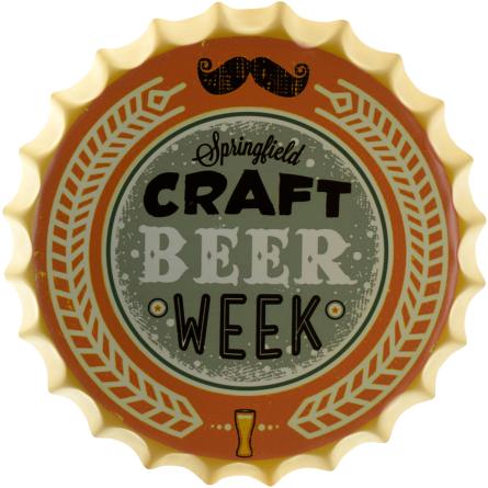 Тиждень Крафтового Пива / Craft Beer Week (ms-002702) Металева табличка - 35см (кришка)