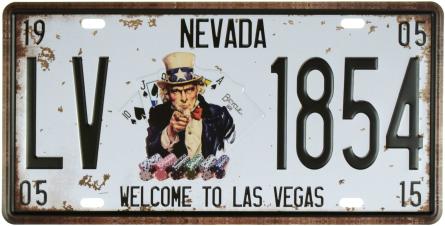 Невада / Nevada (LV 1854) (ms-001192) Металева табличка - 15x30см