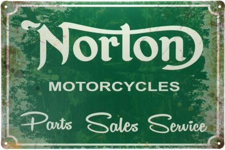 Norton (Запчасти, Продажа, Сервис) (ms-00571) Металлическая табличка - 20x30см