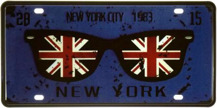 Нью-Йорк / New York City 1983 (ms-002961) Металева табличка - 15x30см