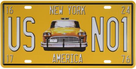 Нью-Йорк / New York (US N01) (ms-001081) Металева табличка - 15x30см