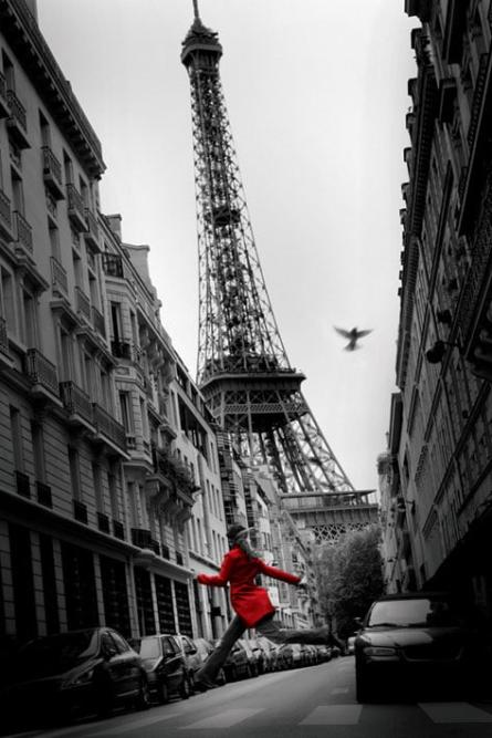 Париж / Paris (La Veste Rouge) (ps-00107) Постер/Плакат - Стандартный (61x91.5см)