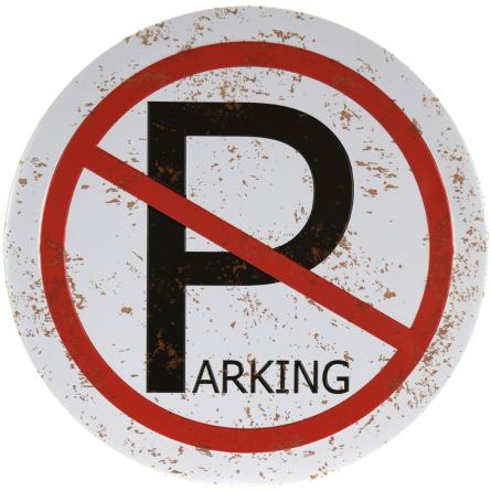 Парковка Запрещена / No Parking (ms-001347) Металлическая табличка - 30см (круглая)
