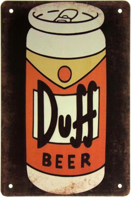 Пиво Duff (ms-002318) Металлическая табличка - 20x30см